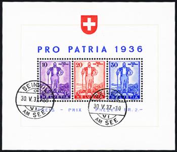 Briefmarken: W8 - 1936 Pro Patria Block
