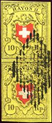 Briefmarken: 16II-T24+T32 B-LO - 1850 Rayon II ohne Kreuzeinfassung
