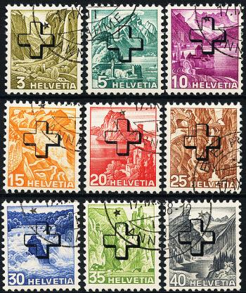 Briefmarken: BV28z-BV36z - 1938 Landschaftsbilder in Stichtiefdruck, geriffeltes Papier