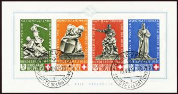 Briefmarken: B12 - 1940 Bundesfeierblock I