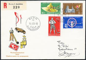 Briefmarken: 320-323 - 1955 Werbe- und Gedenkmarken