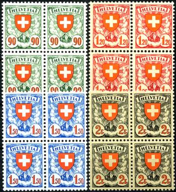 Briefmarken: 163z-166z - 1933-1934 Geriffeltes Kreidepapier