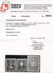 Thumb-3: FL119-FL121 - 1933+1935, Fürstin Elsa, Fürst Franz I und Landeswappen