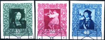 Timbres: W20-W22 - 1949 5e exposition de timbres du Liechtenstein