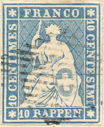 Thumb-2: 23A - 1854, Pressione di Monaco, 3° periodo di stampa, carta di Monaco