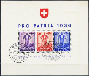 Stamps: W8 - 1936 Pro Patria block