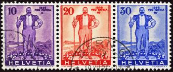 Briefmarken: W5-W7 - 1936 Einzelwerte aus dem Pro Patria Block
