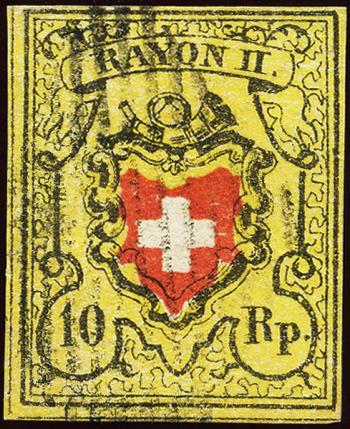 Briefmarken: 16II-T10 D-LU - 1850 Rayon II ohne Kreuzeinfassung
