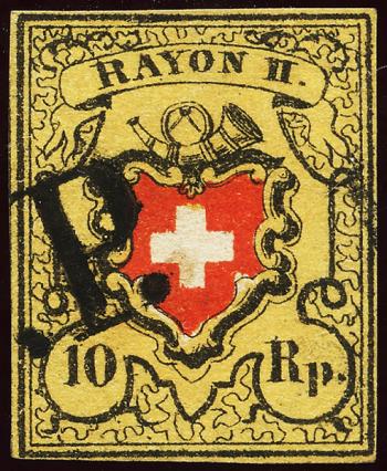Stamps: 16II-T28 A1-U - 1850 Rayon II without cross border