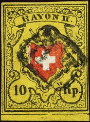 Stamps: 16II.2.26-T36 A3-LU - 1850 Rayon II without cross border