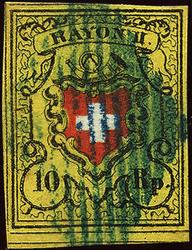 Stamps: 16II-T34 B1-LO - 1850 Rayon II without cross border