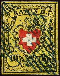 Stamps: 16II.1.09+2.23-T33 B-RU - 1850 Rayon II without cross border