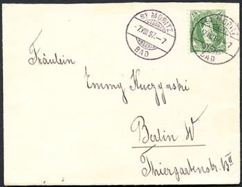 Briefmarken: 67D - 1894 weisses Papier, 13 Zähne, KZ B