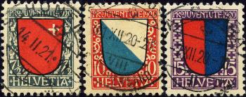 Briefmarken: J15-J17 - 1920 Kantonswappen