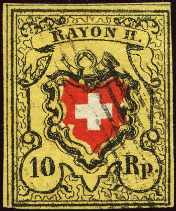Briefmarken: 16II-T17 A1-O - 1850 Rayon II ohne Kreuzeinfassung