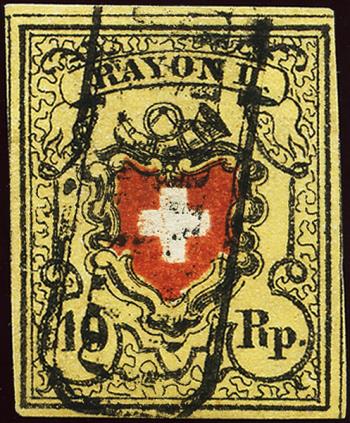 Briefmarken: 16II-T2 A2-RU - 1850 Rayon II ohne Kreuzeinfassung