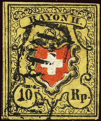 Stamps: 16II-T11 A2-LU - 1850 Rayon II without cross border