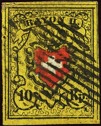 Briefmarken: 16II.1.10+2.23-T33 A3-RO - 1850 Rayon II ohne Kreuzeinfassung