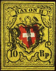 Stamps: 16II.1.10-T37 A3-LU - 1850 Rayon II without cross border