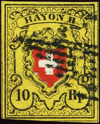 Briefmarken: 16II-T20 B-LO - 1850 Rayon II ohne Kreuzeinfassung