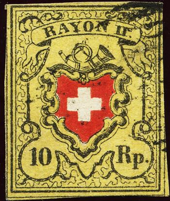 Stamps: 16II-T23 E-RO - 1850 Rayon II without cross border