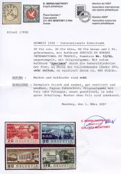 Thumb-3: BIT53-BIT56 - 1938, Images des bâtiments de la Société des Nations et du Bureau du travail, surcharge circulaire, SPECIMEN