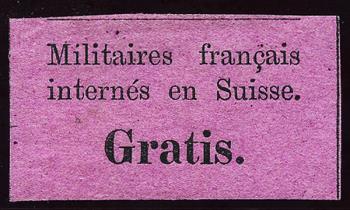 Timbres: PF1 - 1871 Pour les internés de l'armée française Bourbaki