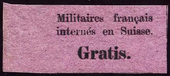 Timbres: PF1 - 1871 Pour les internés de l'armée française Bourbaki