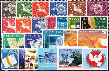 Timbres: UPU1-UPU23 - 1957-2012 Représentations symboliques et motifs divers