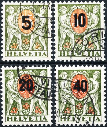 Briefmarken: NP50-NP53 - 1937 Aufbrauchsausgabe