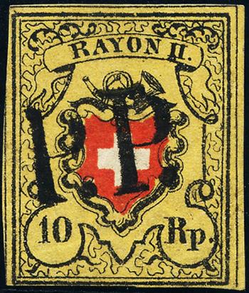 Stamps: 16II-T16 A1-O - 1850 Rayon II without cross border