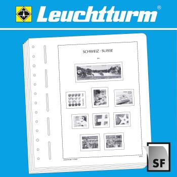 Accessoires: 310421 - Leuchtturm 1980-1989 Pages illustrées Suisse, avec pochettes SF (11/6-SF)