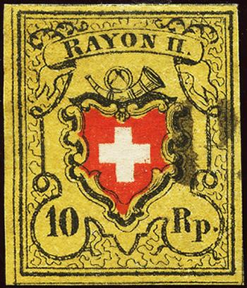 Briefmarken: 16II-T9 A1-U - 1850 Rayon II ohne Kreuzeinfassung