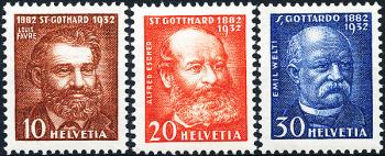 Briefmarken: 191-193 - 1932 50 Jahre Gotthardbahn