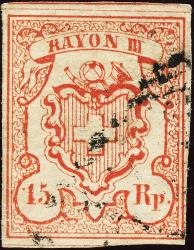 Francobolli: 18-T4 UM II - 1852 Rayon III con numero di piccolo valore