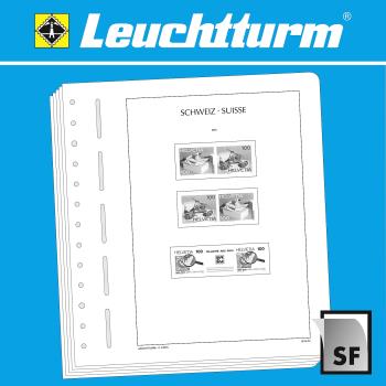 Accessoires: 329882 - Leuchtturm 1909-1953 Pages illustrées Suisse se-tenant, avec pochettes SF (11Z/1-SF)