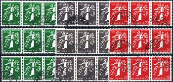 Briefmarken: Z25a-Z27c - 1939 Landesausstellungs-Sondermarken aus Automatenrollen