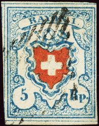 Briefmarken: 17II-T38 C2-RU - 1851 Rayon I, ohne Kreuzeinfassung