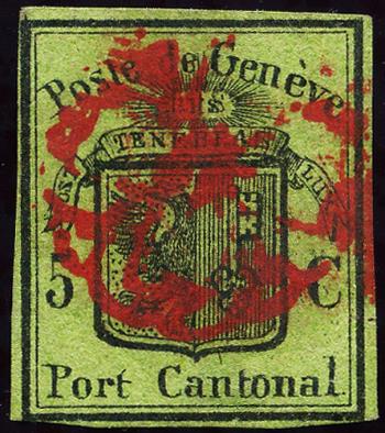 Francobolli: 6 - 1846 Kanton Genf, Grosser Adler
