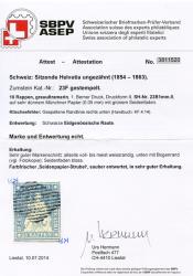 Thumb-3: 23F - 1856, Stampa di Berna, 1° periodo di stampa, carta di Monaco