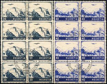 Briefmarken: F43-F44 - 1948 Farbänderung der Landschaftsbilder, ET d,f und i