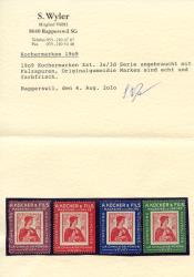 Thumb-3: KO3a-KO3d - 1909, Stamps of value on Kocher promotional labels