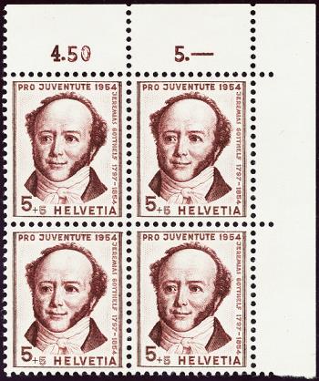 Briefmarken: J153.2.01 - 1954 Bildnis Jeremias Gotthelfs