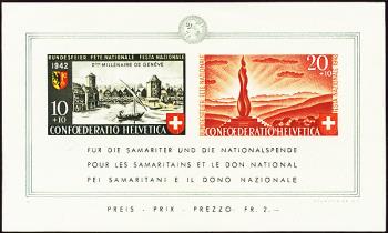 Briefmarken: B19/B17.2.02 - 1942 Bundesfeierblock II