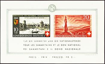 Briefmarken: B19/B17.4.09 - 1942 Bundesfeierblock II