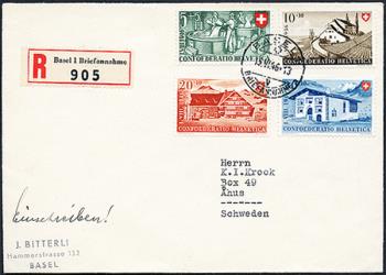 Briefmarken: B30-B33 - 1946 Arbeit und Schweizer Haus II