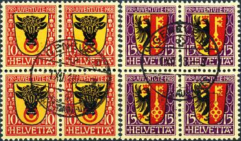Briefmarken: J10-J11 - 1918 Kantonswappen