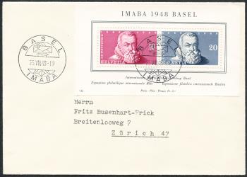 Briefmarken: W31 - 1948 Gedenkblock zur Internationalen Briefmarkenausstellung in Basel