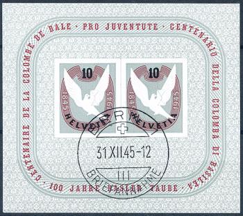 Thumb-1: W23 - 1945, Jubilee block 100 years Basler Taube