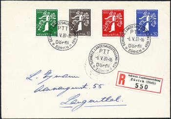 Briefmarken: 236z-239 - 1939 Schweizerische Landesausstellung in Zürich